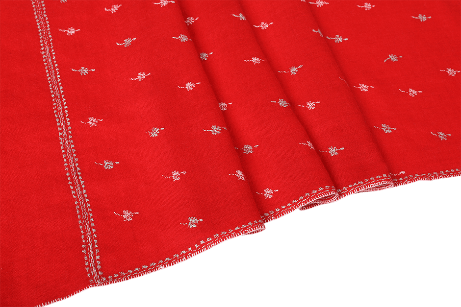 Polka Red Pashmina Shawl