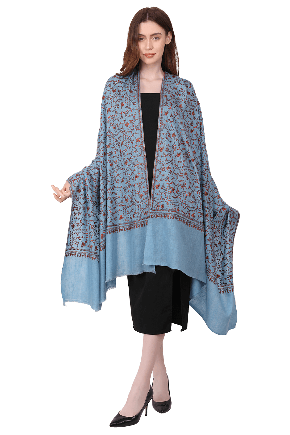 Zayd Sky Blue Pashmina Shawl